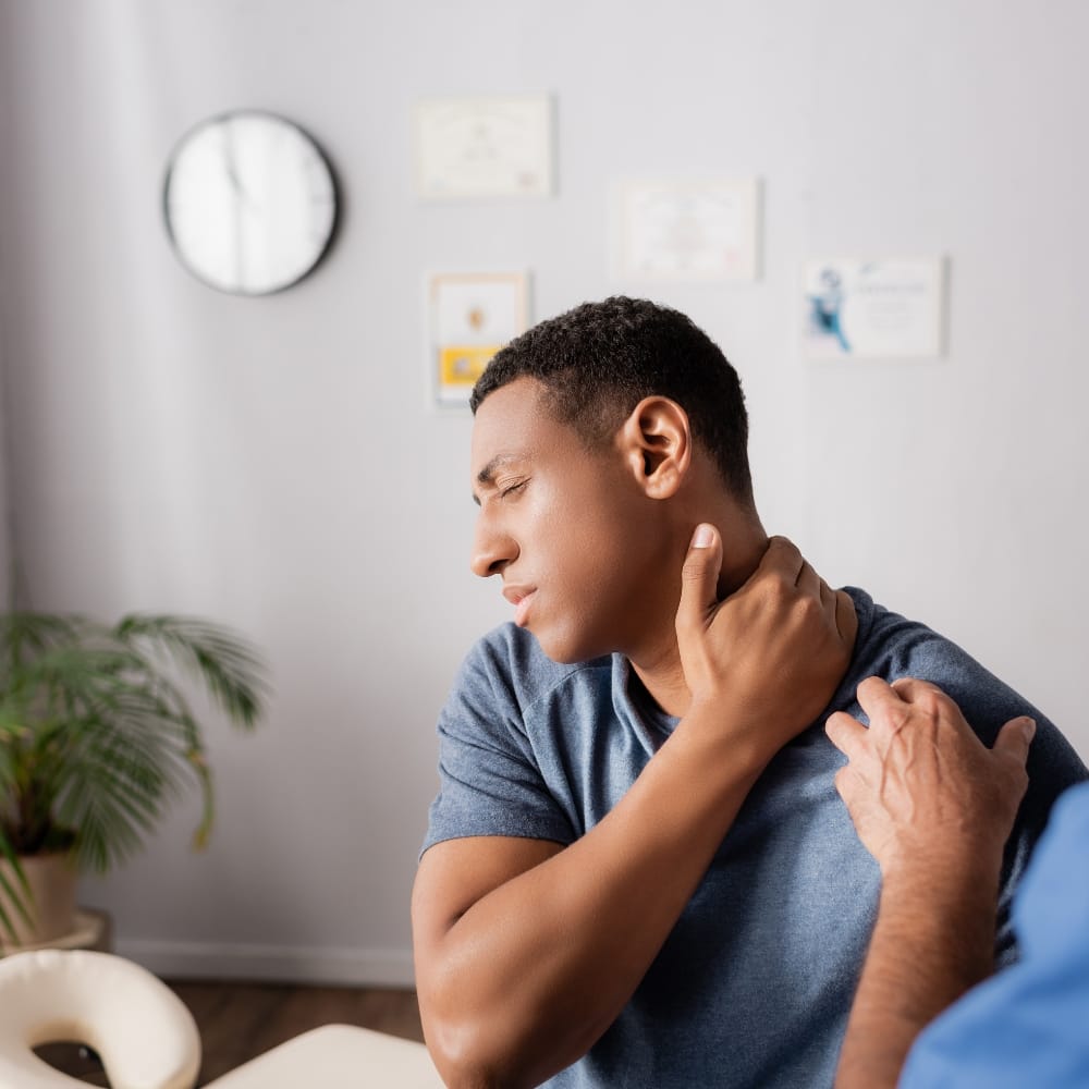 Degenerated cervical spine causing neck pain; eligible for epidural injections or regenerative therapy in Chicago.